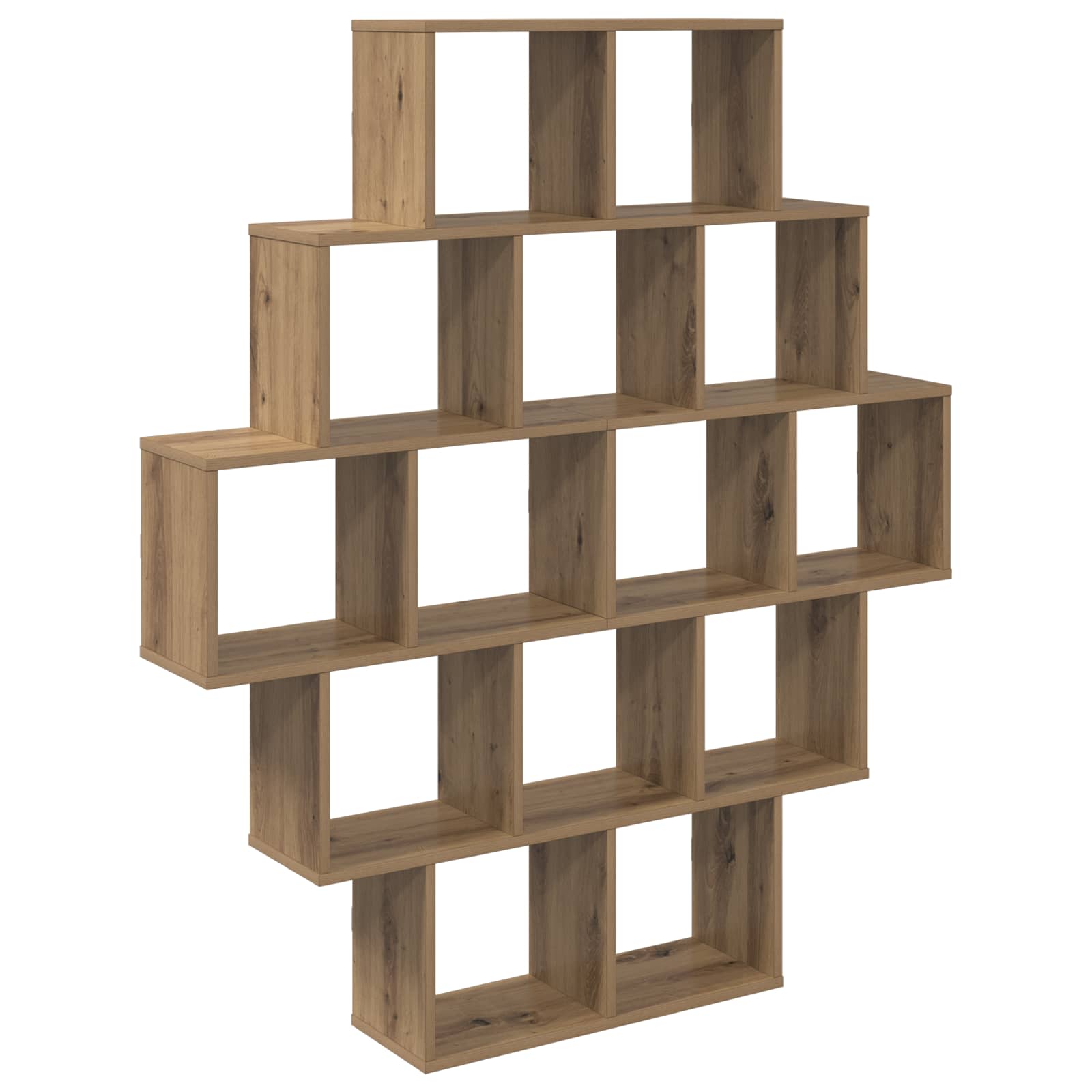 Wandplank Artisanaal eiken 120 x 20 x 136 cm Bewerkt hout