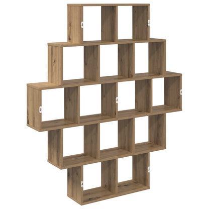 Wandplank Artisanaal eiken 120 x 20 x 136 cm Bewerkt hout