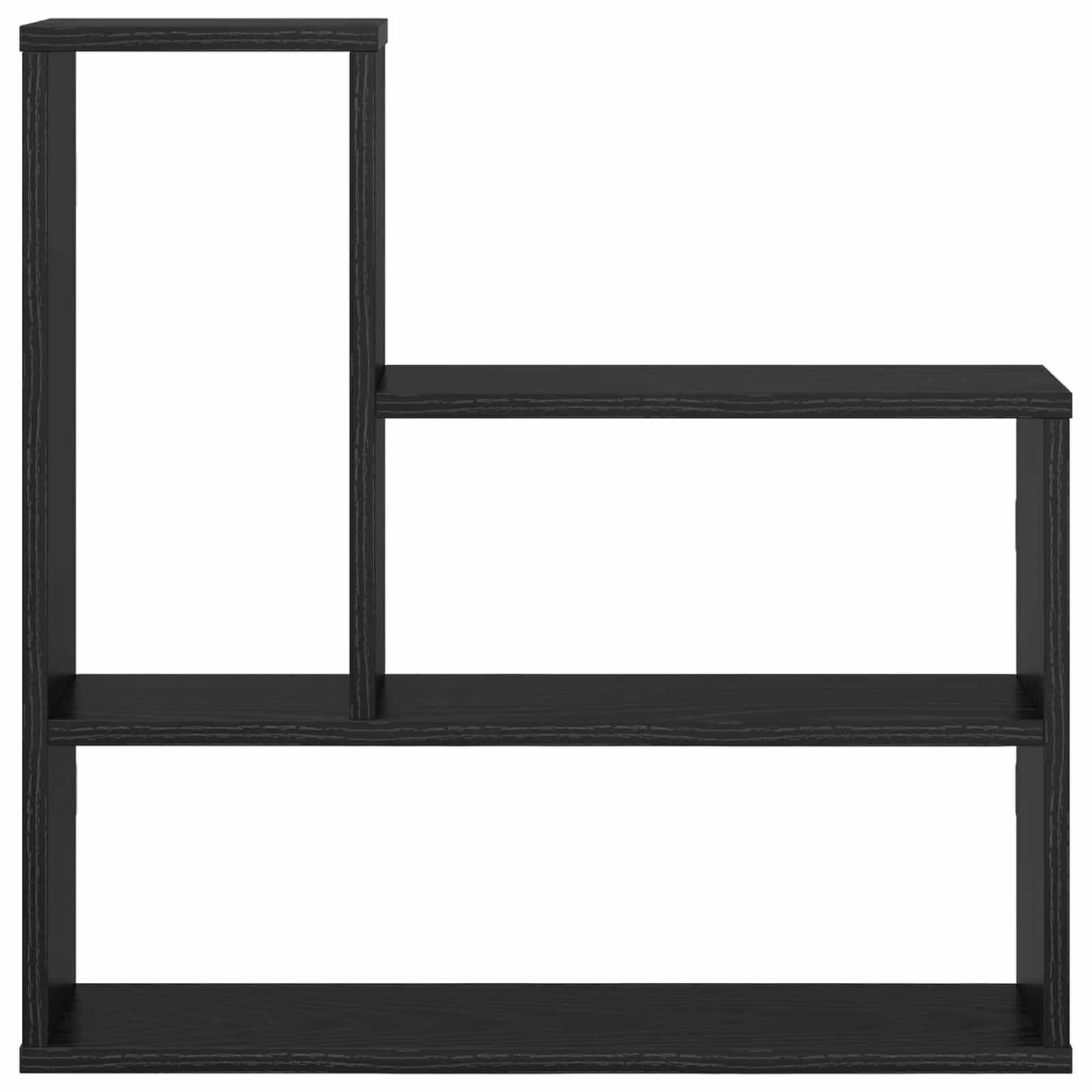 Wandplank Zwart eiken 60 x 11 x 60 cm Bewerkt hout