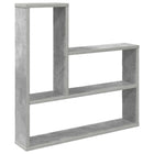 Wandplank Betongrijs 60 x 11 x 60 cm Bewerkt hout