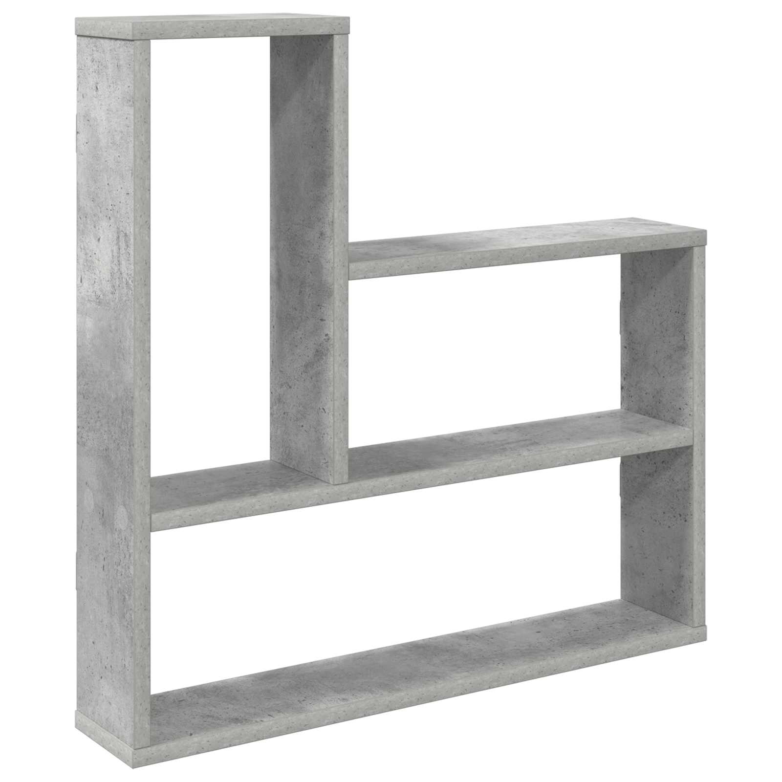 Wandplank Betongrijs 60 x 11 x 60 cm Bewerkt hout