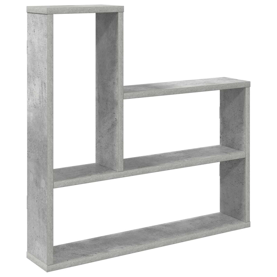 Wandplank Betongrijs 60 x 11 x 60 cm Bewerkt hout