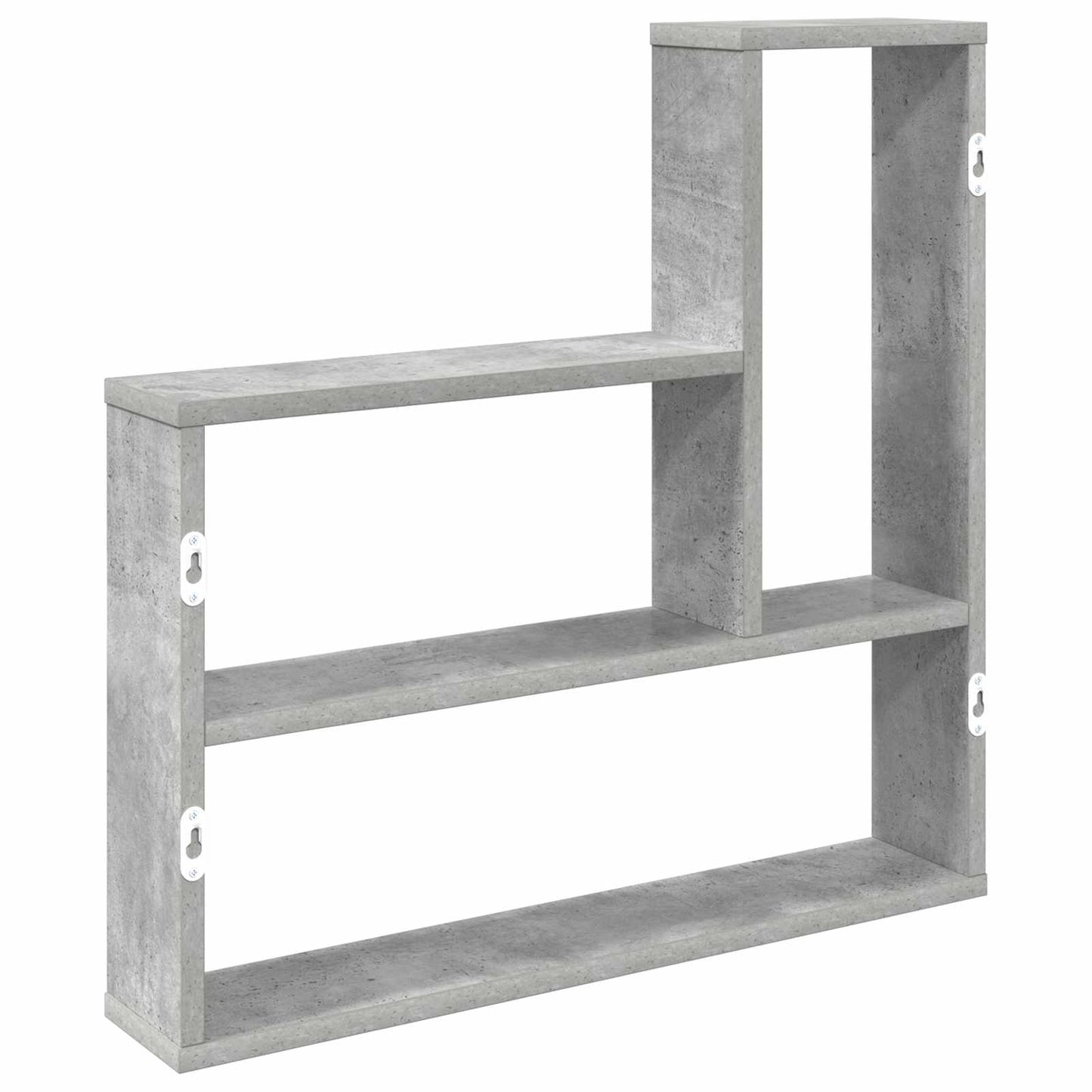 Wandplank Betongrijs 60 x 11 x 60 cm Bewerkt hout
