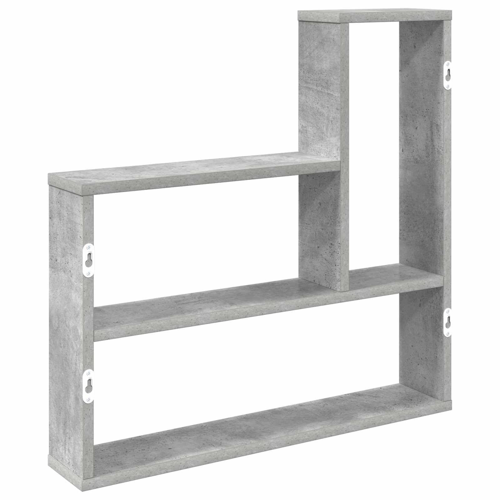 Wandplank Betongrijs 60 x 11 x 60 cm Bewerkt hout