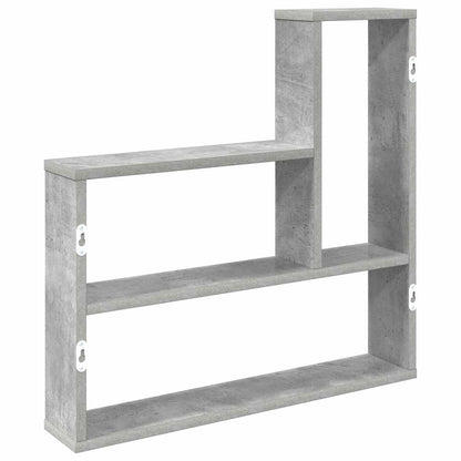 Wandplank Betongrijs 60 x 11 x 60 cm Bewerkt hout