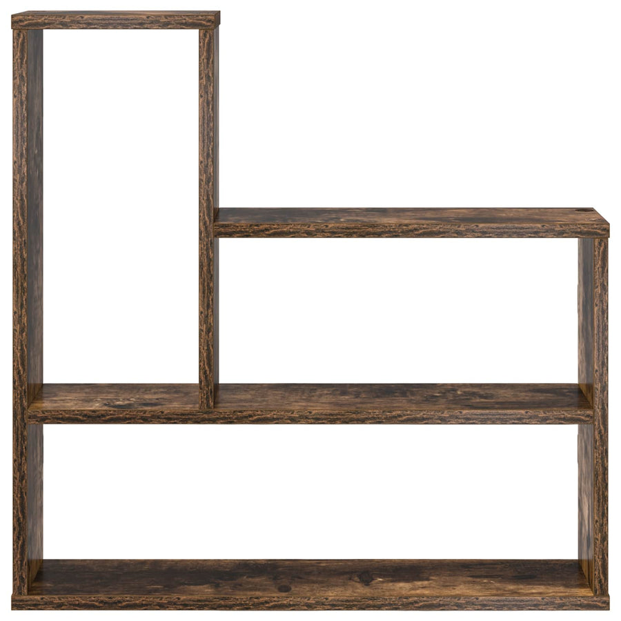 Wandplank Gerookt eiken 60 x 11 x 60 cm Bewerkt hout