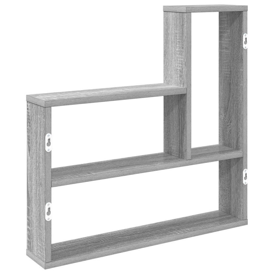 Wandplank Grijs Sonoma 60 x 11 x 60 cm Bewerkt hout