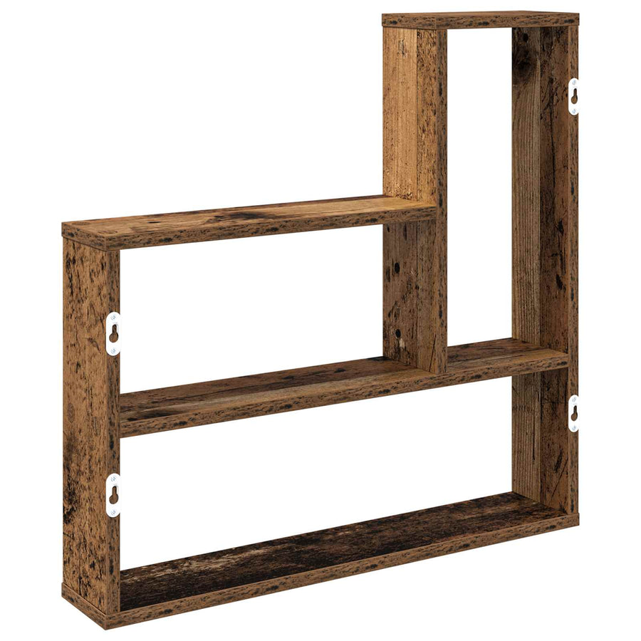 Wandplank Oud hout 60 x 11 x 60 cm Bewerkt hout