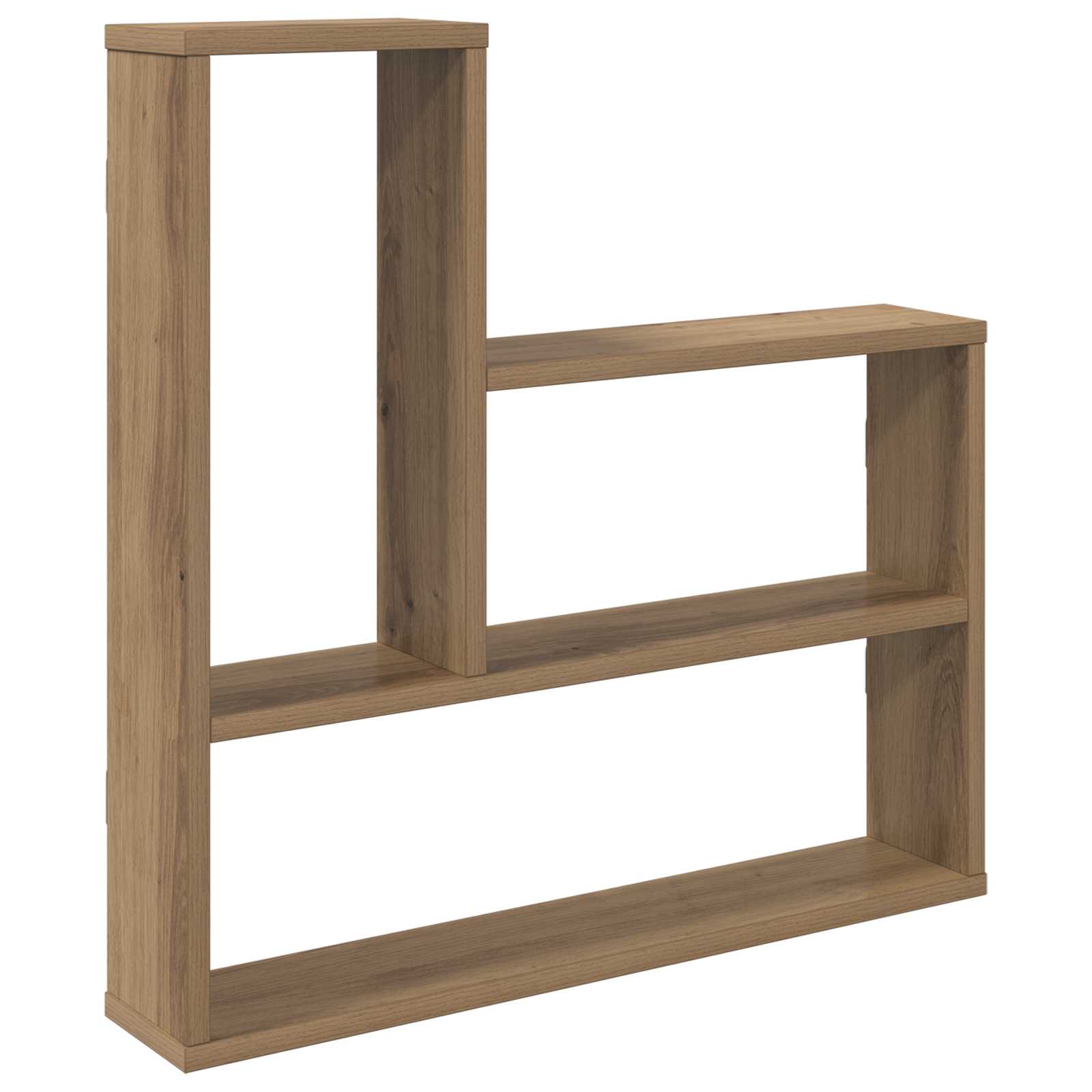 Wandplank Artisanaal eiken 60 x 11 x 60 cm Bewerkt hout