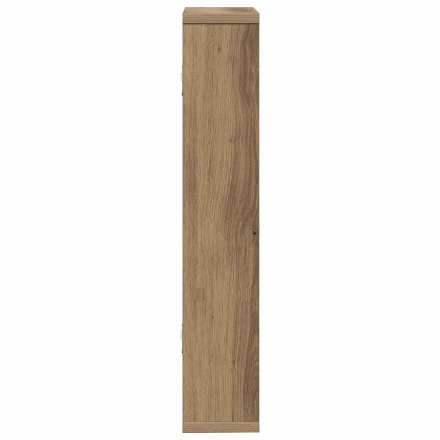 Wandplank Artisanaal eiken 60 x 11 x 60 cm Bewerkt hout