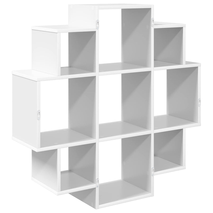 Wandplank Wit 90 x 25 x 90 cm Bewerkt hout