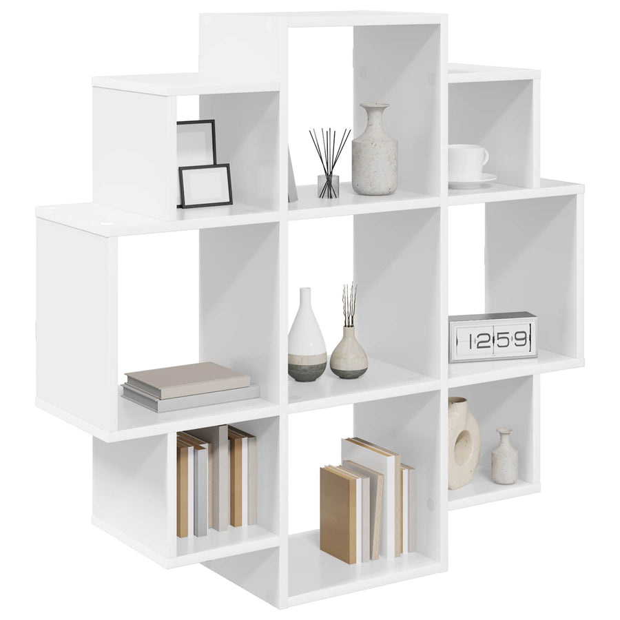 Wandplank Wit 90 x 25 x 90 cm Bewerkt hout