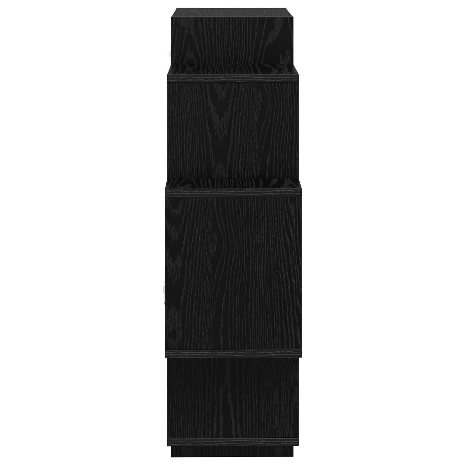 Wandplank Zwart eiken 90 x 25 x 90 cm Bewerkt hout