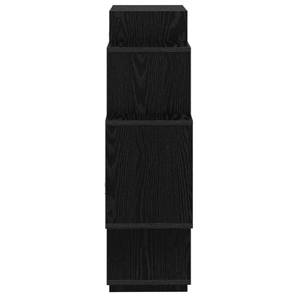 Wandplank Zwart eiken 90 x 25 x 90 cm Bewerkt hout