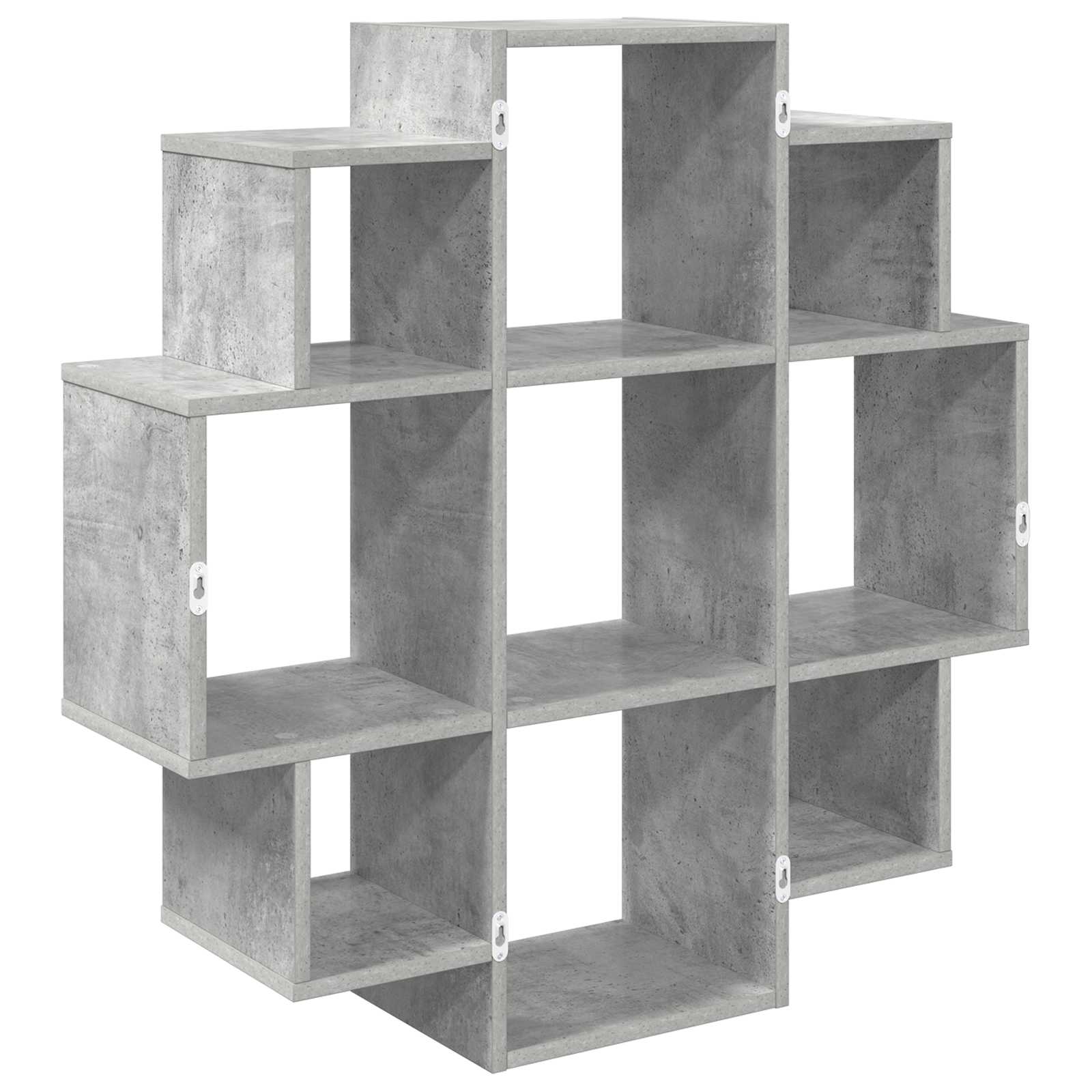 Wandplank Betongrijs 90 x 25 x 90 cm Bewerkt hout