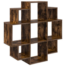 Wandplank Gerookt eiken 90 x 25 x 90 cm Bewerkt hout