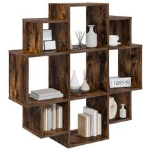Wandplank Gerookt eiken 90 x 25 x 90 cm Bewerkt hout