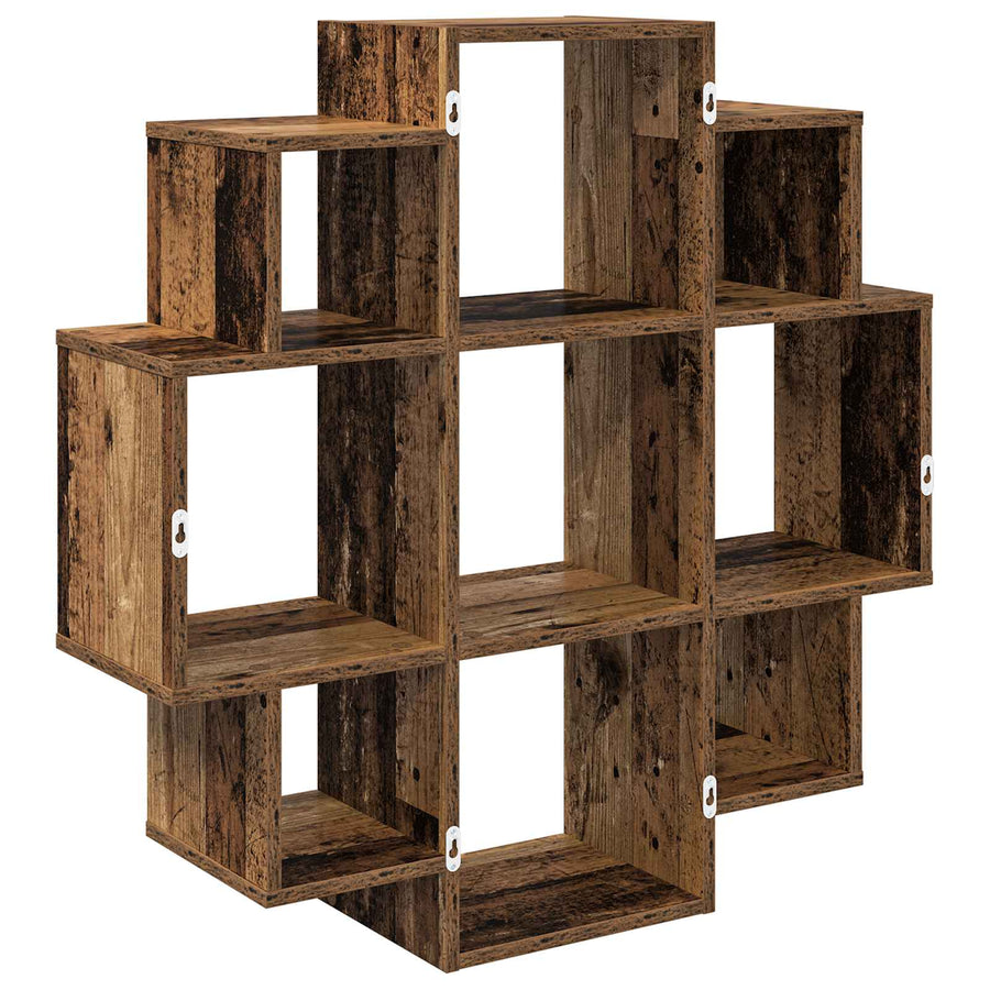 Wandplank Oud hout 90 x 25 x 90 cm Bewerkt hout