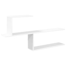 Wandplank Wit 122 x 18 x 60 cm Bewerkt hout