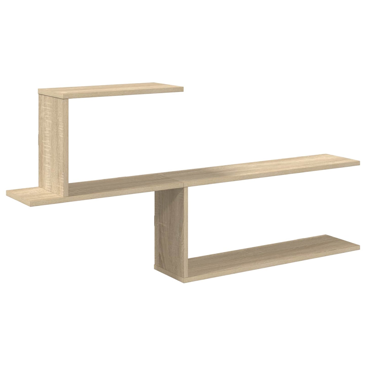 Wandplank Sonoma Eiken 122 x 18 x 60 cm Bewerkt hout