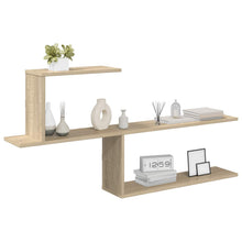 Wandplank Sonoma Eiken 122 x 18 x 60 cm Bewerkt hout