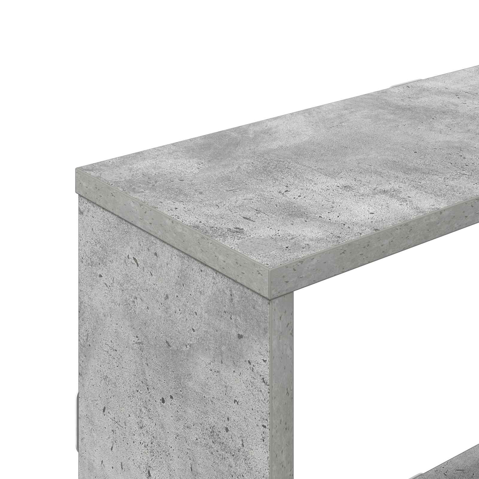 Wandplank Betongrijs 122 x 18 x 60 cm Bewerkt hout