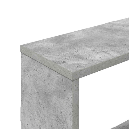 Wandplank Betongrijs 122 x 18 x 60 cm Bewerkt hout