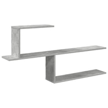 Wandplank Betongrijs 122 x 18 x 60 cm Bewerkt hout