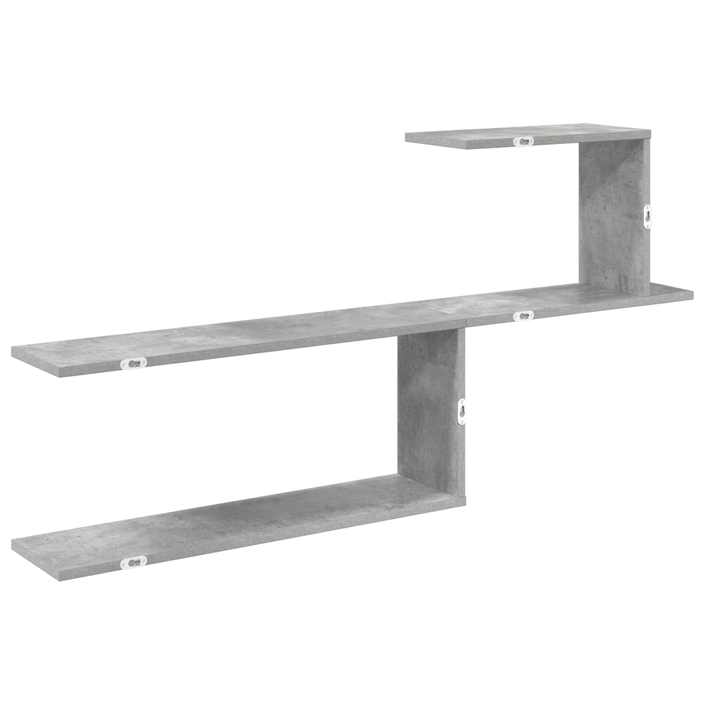 Wandplank Betongrijs 122 x 18 x 60 cm Bewerkt hout
