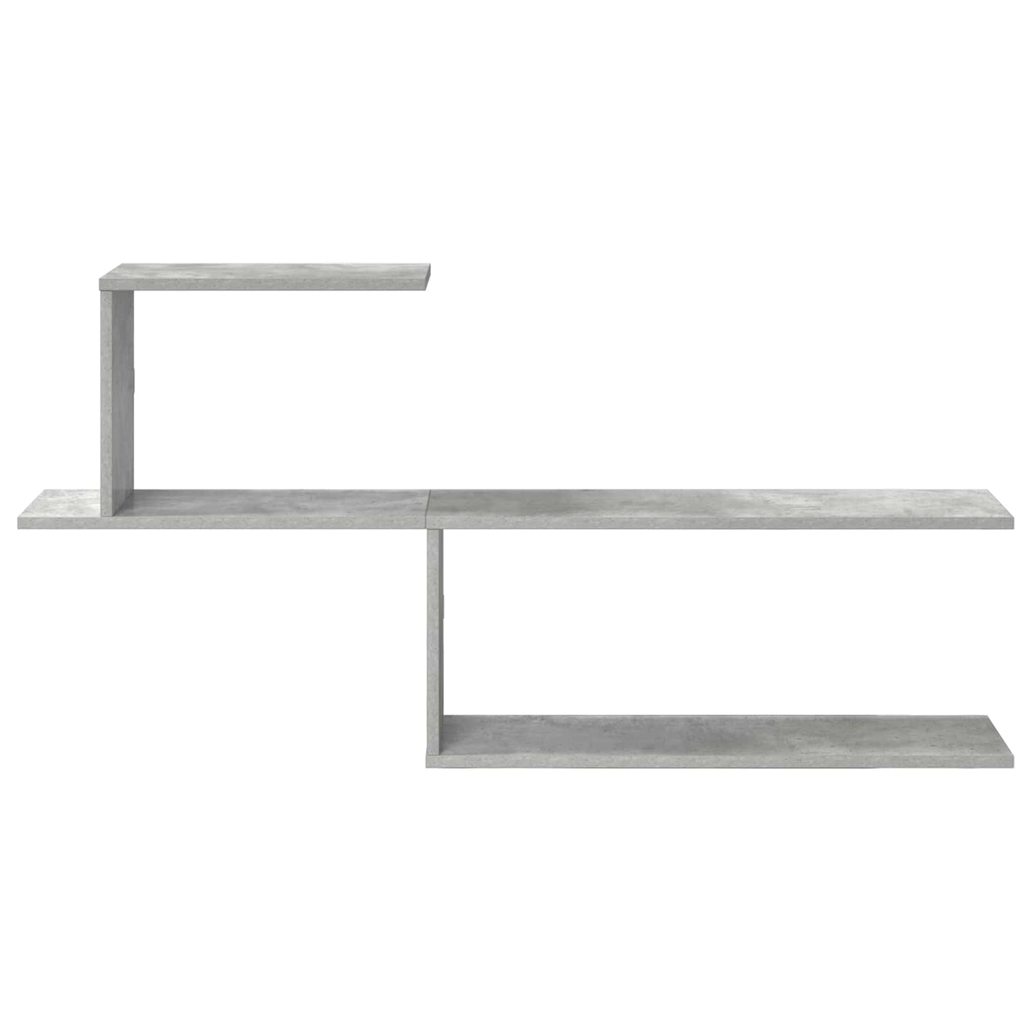 Wandplank Betongrijs 122 x 18 x 60 cm Bewerkt hout