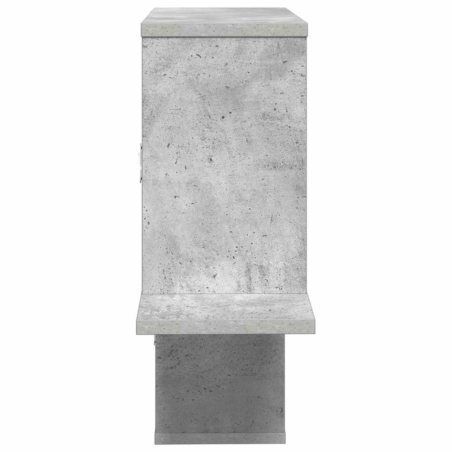 Wandplank Betongrijs 122 x 18 x 60 cm Bewerkt hout