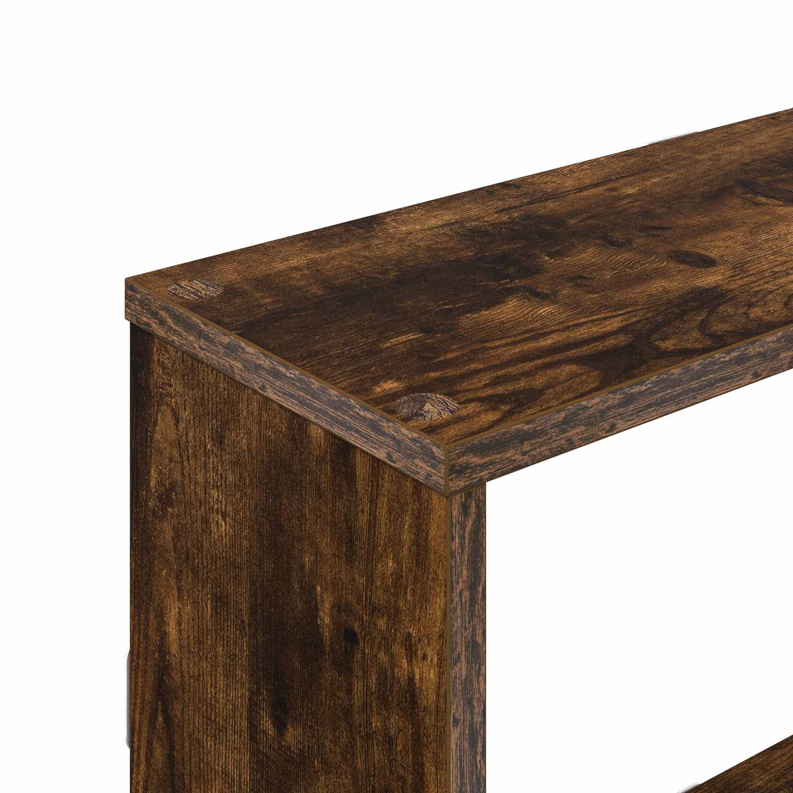 Wandplank Gerookt eiken 122 x 18 x 60 cm Bewerkt hout