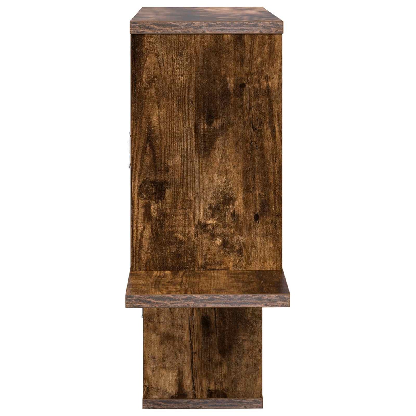 Wandplank Gerookt eiken 122 x 18 x 60 cm Bewerkt hout