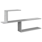 Wandplank Grijs Sonoma 122 x 18 x 60 cm Bewerkt hout