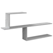 Wandplank 122x18x60 cm Grijs Sonoma bewerkt hout
