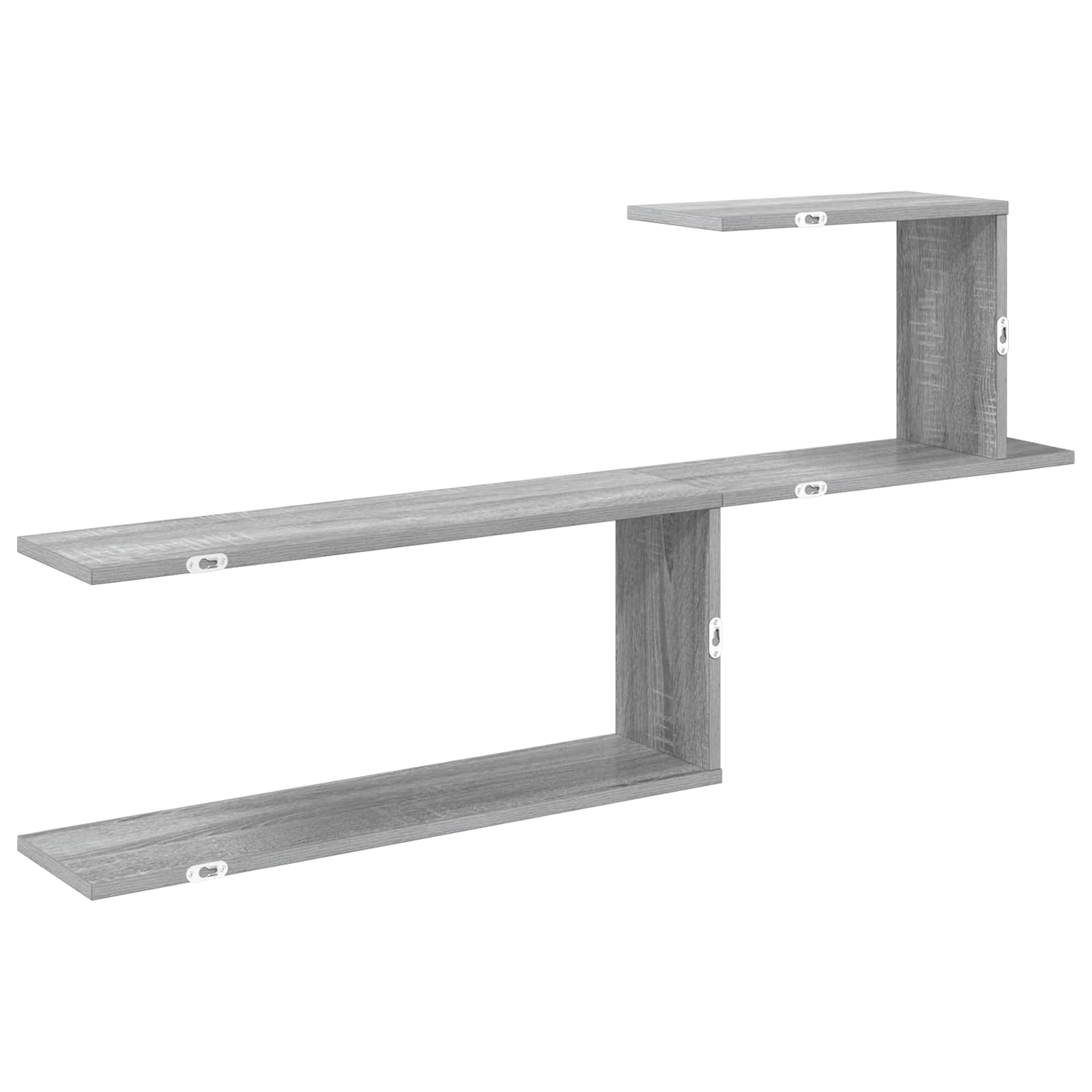 Wandplank Grijs Sonoma 122 x 18 x 60 cm Bewerkt hout