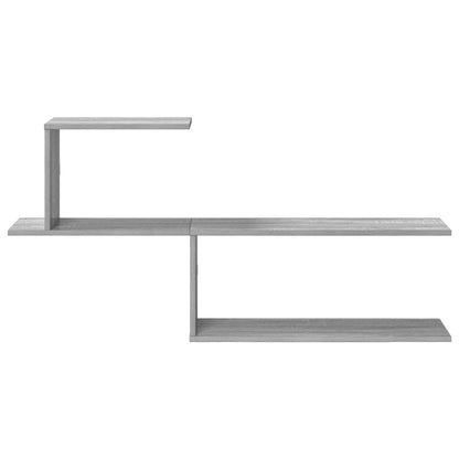 Wandplank Grijs Sonoma 122 x 18 x 60 cm Bewerkt hout
