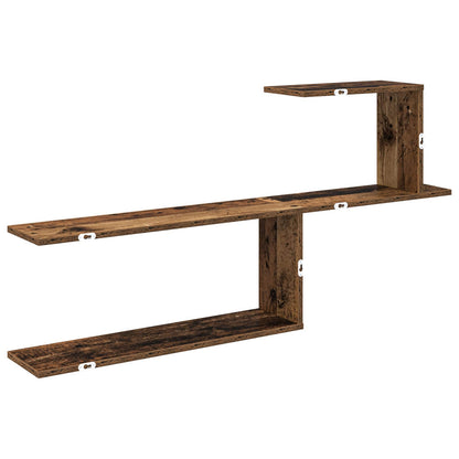 Wandplank Oud hout 122 x 18 x 60 cm Bewerkt hout