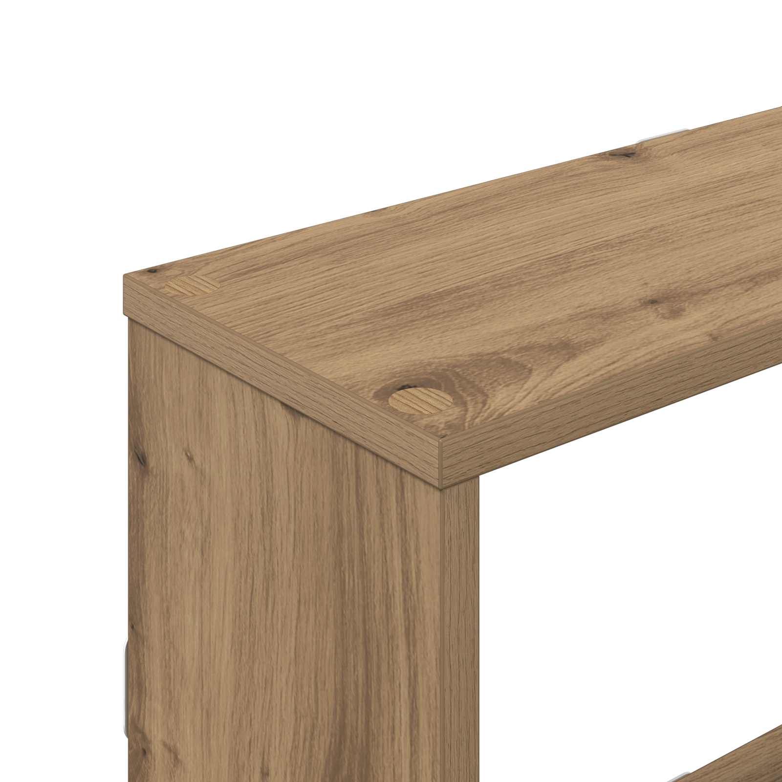 Wandplank Artisanaal eiken 122 x 18 x 60 cm Bewerkt hout