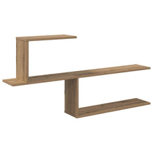 Wandplank Artisanaal eiken 122 x 18 x 60 cm Bewerkt hout