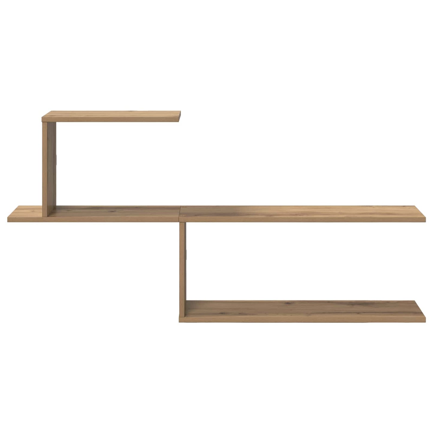 Wandplank Artisanaal eiken 122 x 18 x 60 cm Bewerkt hout