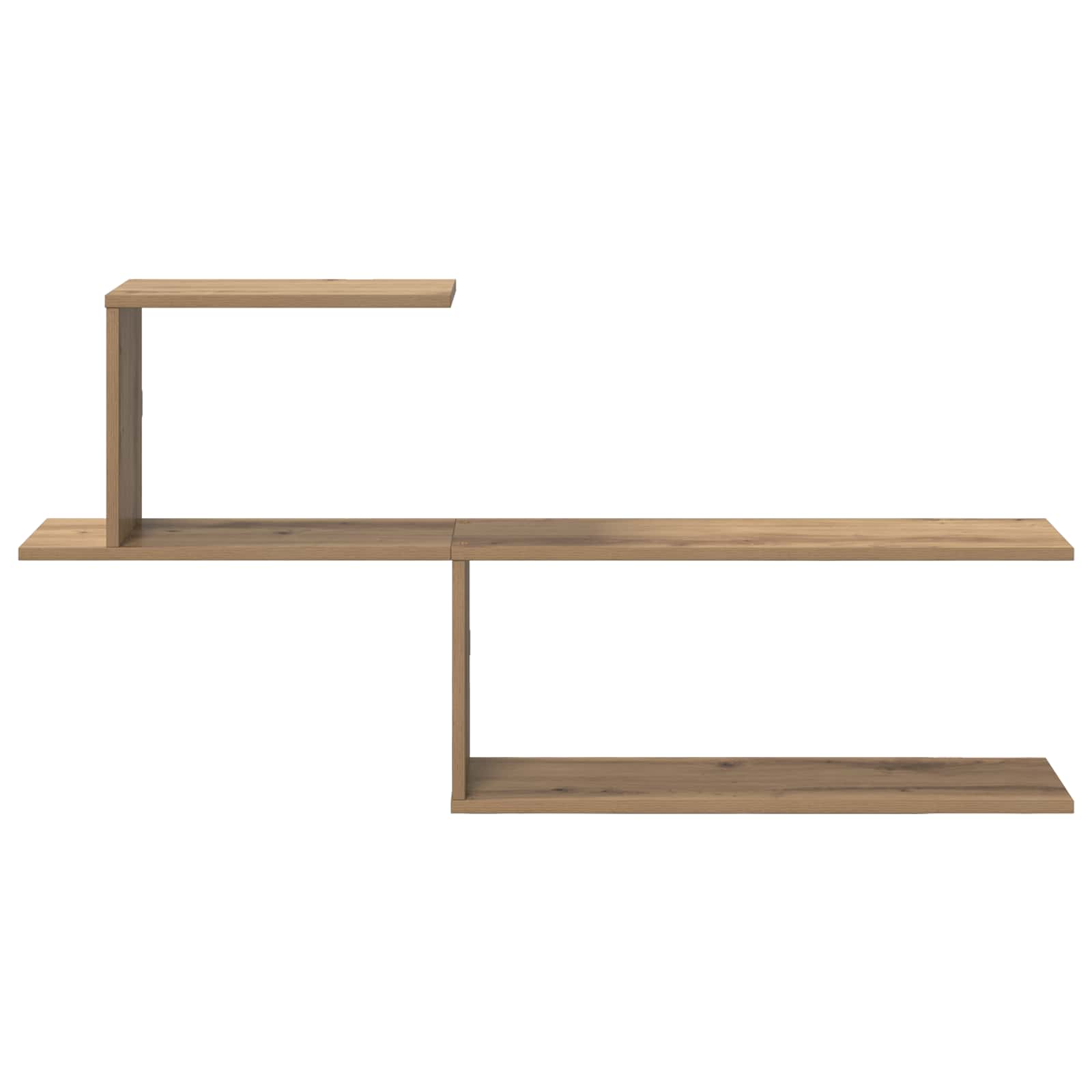 Wandplank Artisanaal eiken 122 x 18 x 60 cm Bewerkt hout