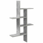 Wandplank Betongrijs 61 x 15 x 102 cm Bewerkt hout