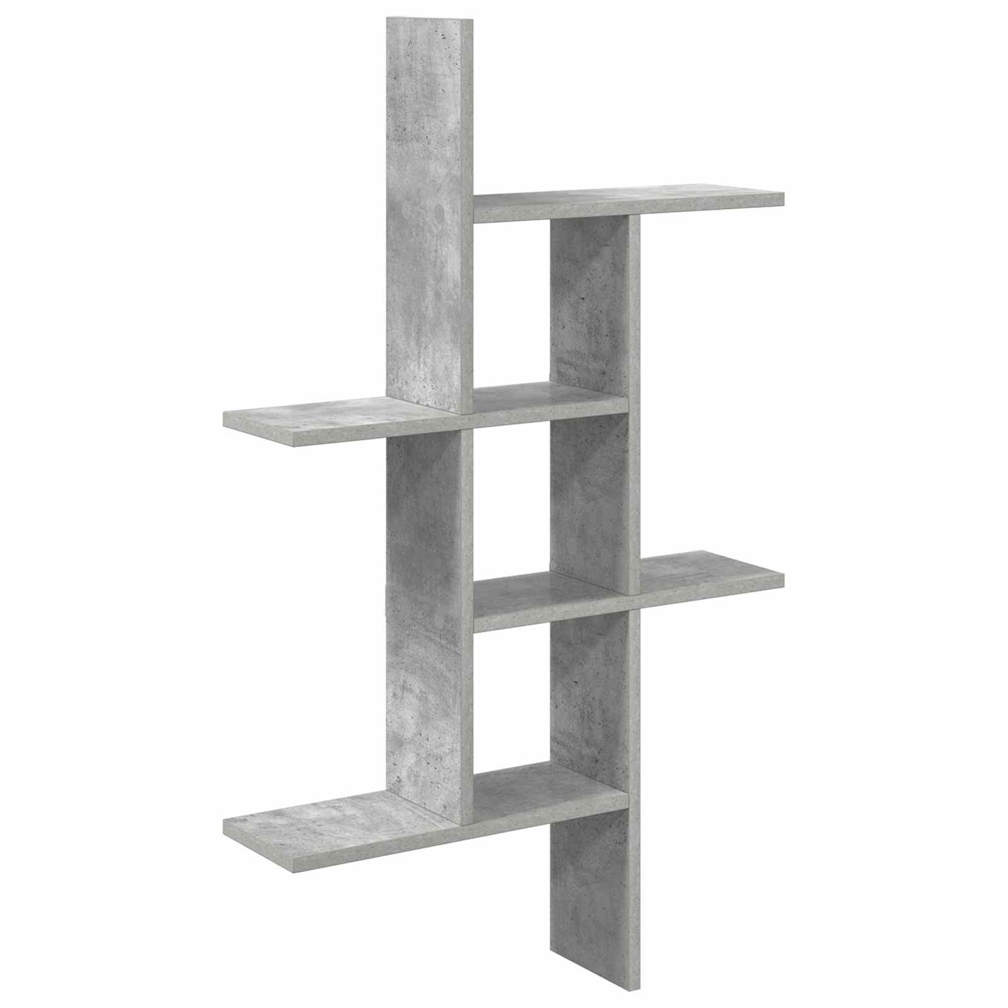 Wandplank Betongrijs 61 x 15 x 102 cm Bewerkt hout