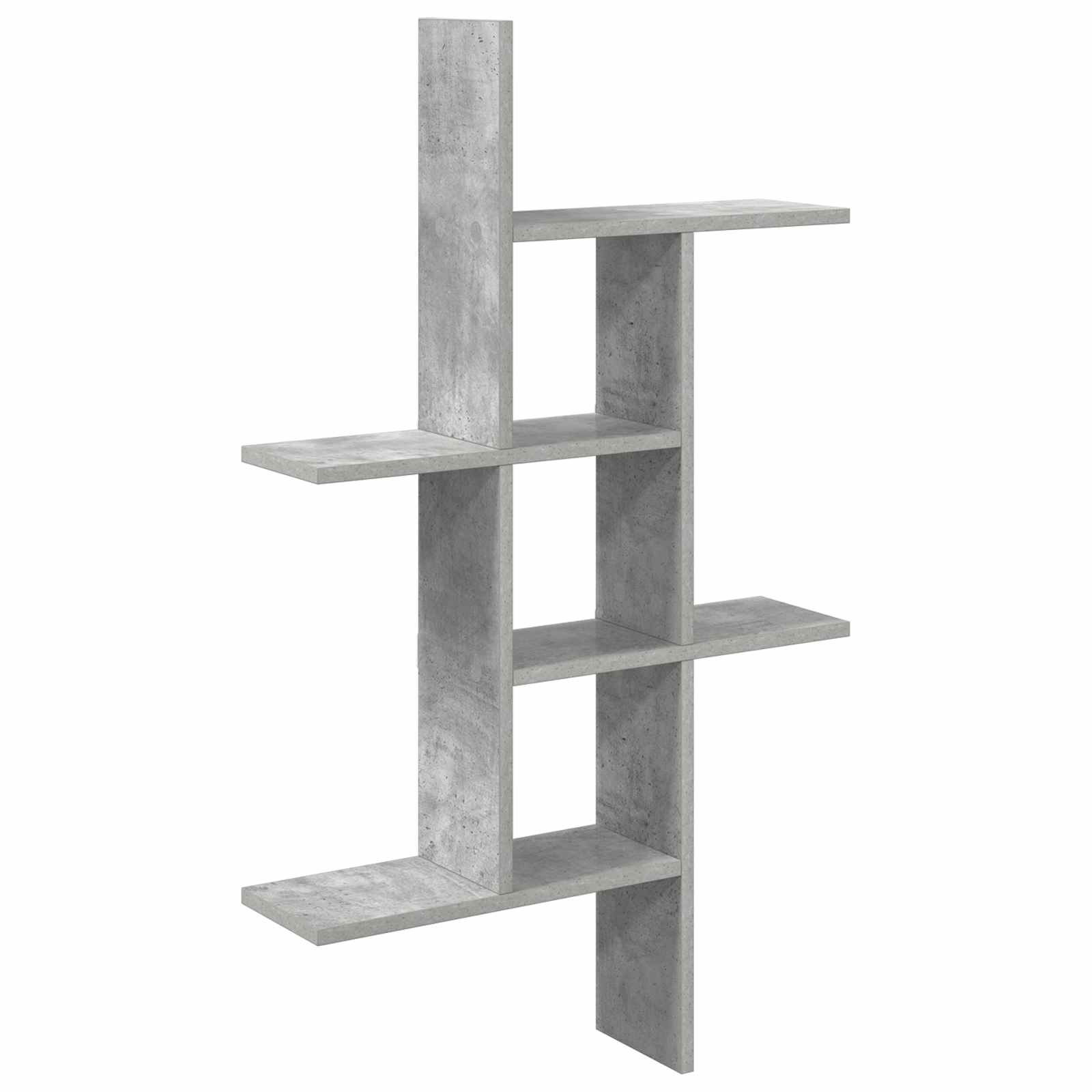 Wandplank Betongrijs 61 x 15 x 102 cm Bewerkt hout