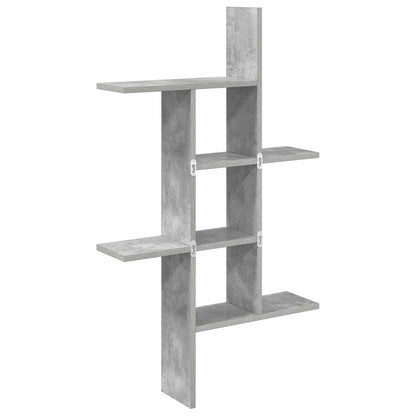 Wandplank Betongrijs 61 x 15 x 102 cm Bewerkt hout