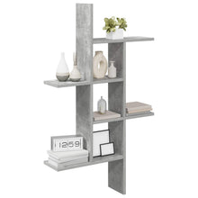 Wandplank Betongrijs 61 x 15 x 102 cm Bewerkt hout