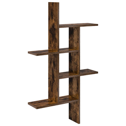 Wandplank Gerookt eiken 61 x 15 x 102 cm Bewerkt hout