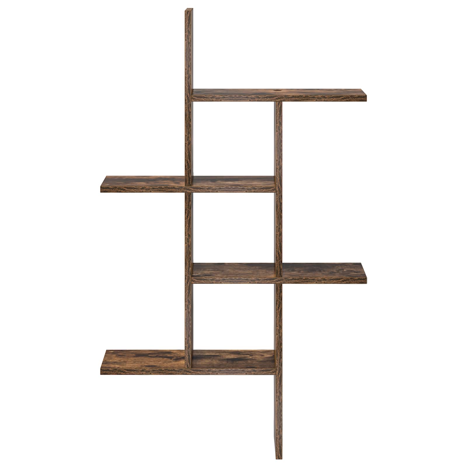 Wandplank Gerookt eiken 61 x 15 x 102 cm Bewerkt hout