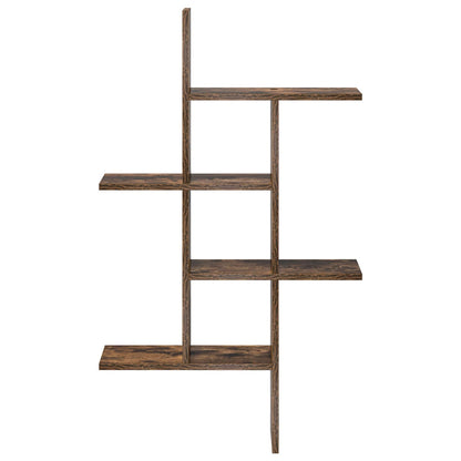 Wandplank Gerookt eiken 61 x 15 x 102 cm Bewerkt hout